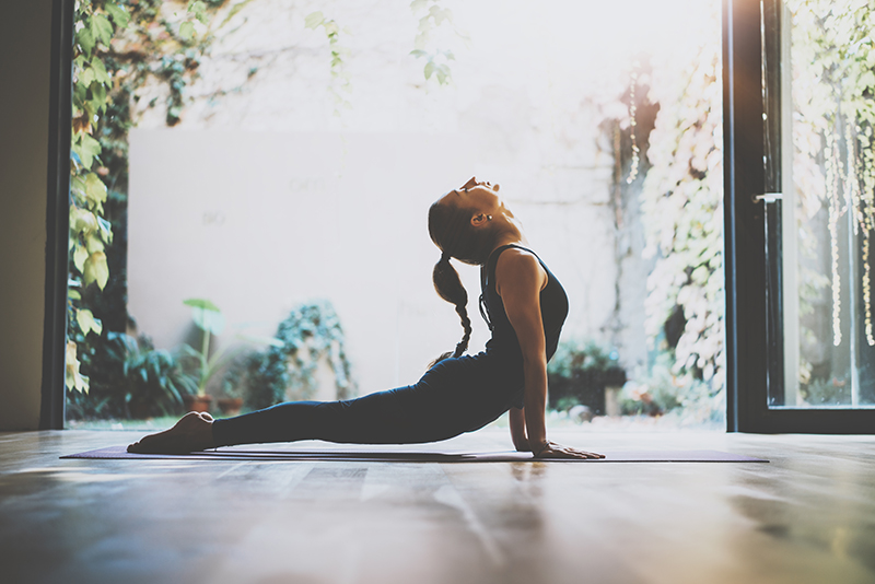 relaxing vacations in northern california woman doing yoga