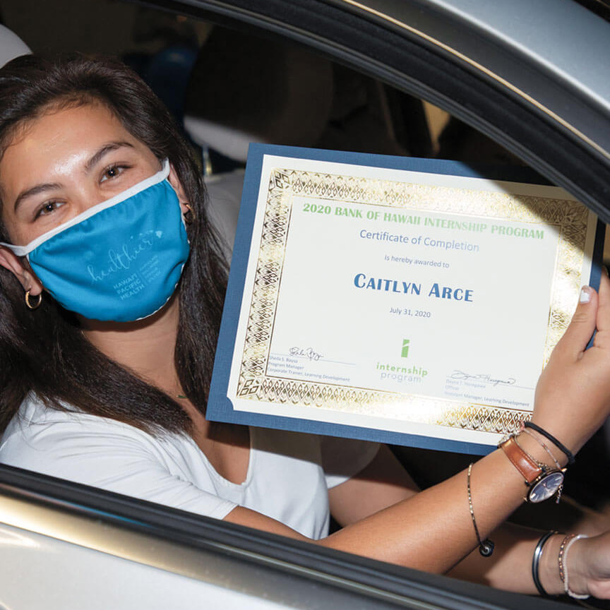 summer intern graduation drive-through