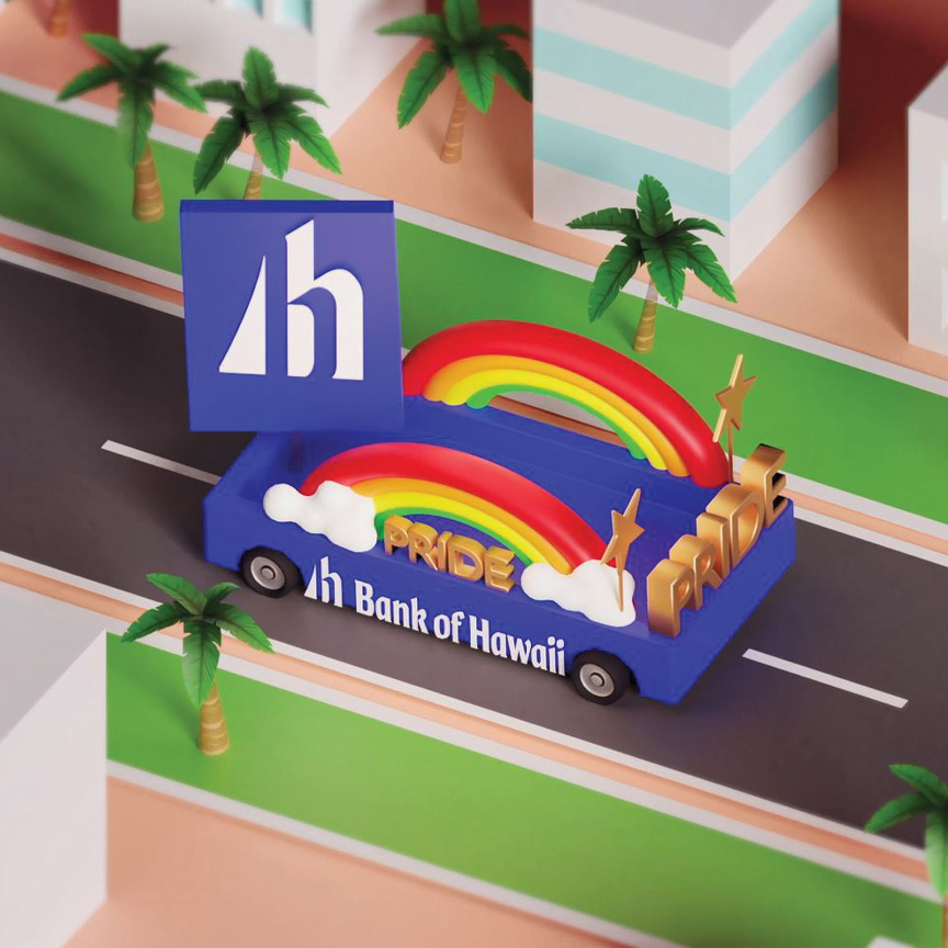 Bank of Hawaii Virtual Pride Parade Float