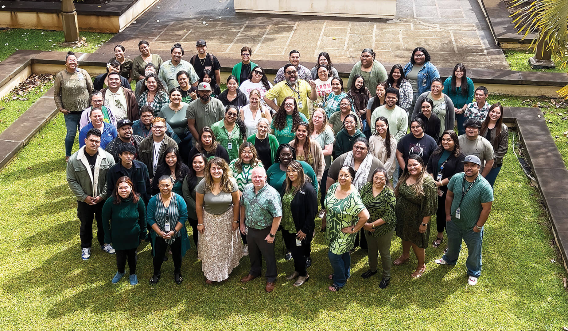 Hale o Kapolei employee wear green for Mental Health Awareness Month