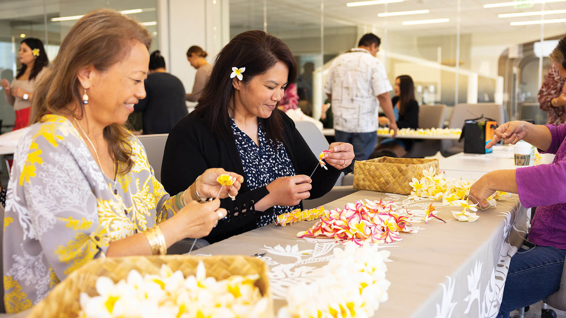 employees making lei
