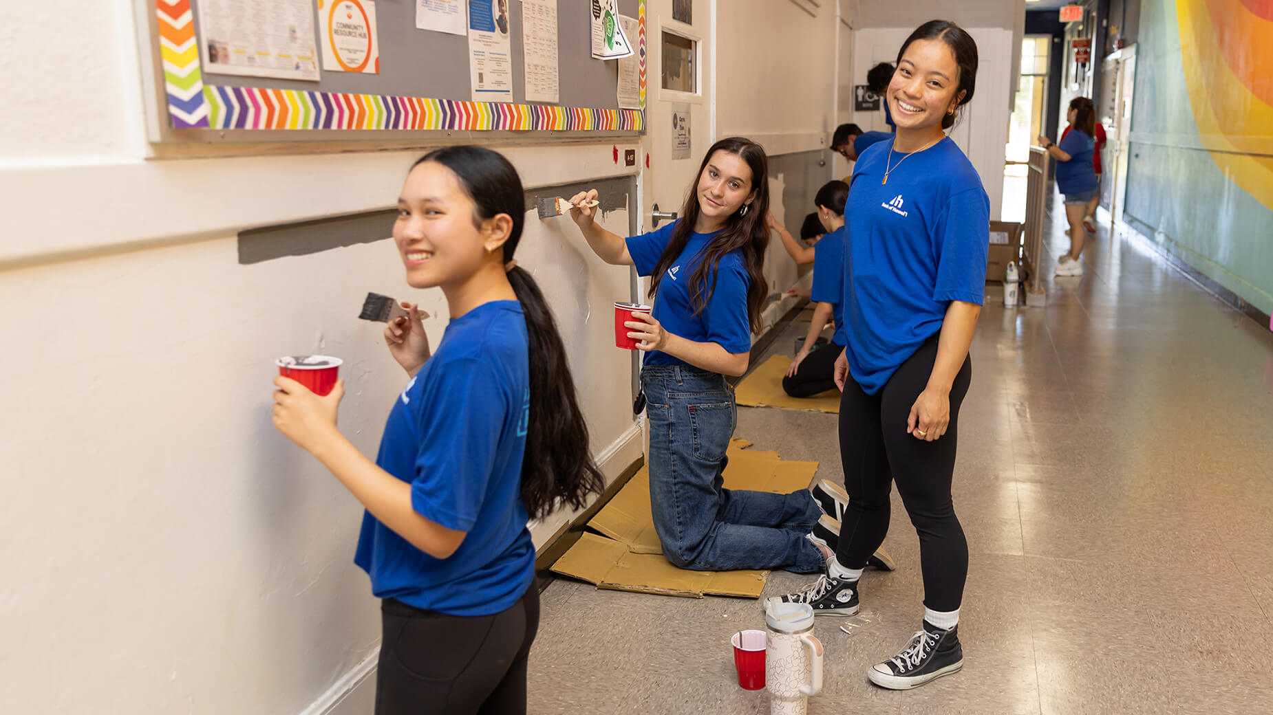 summer interns at their community service project