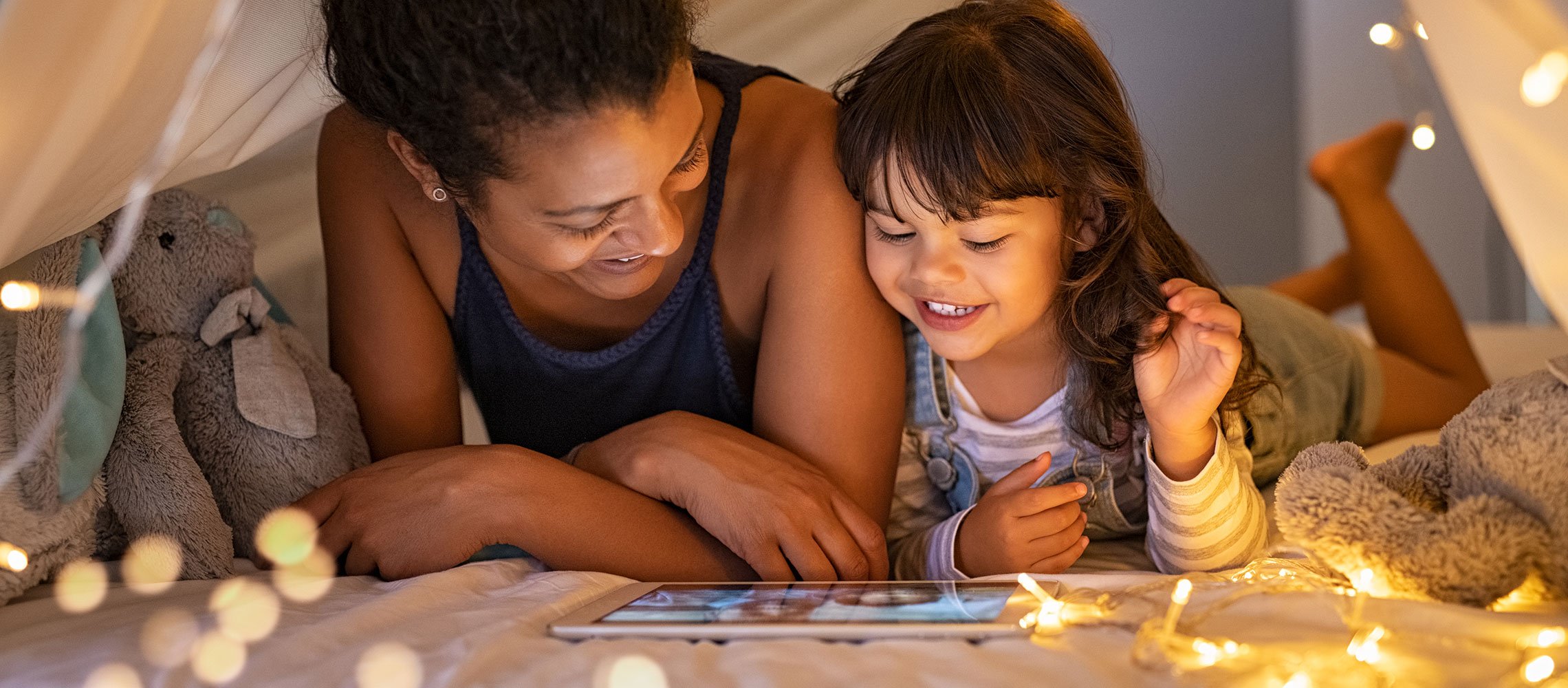 mother reading with her daughter