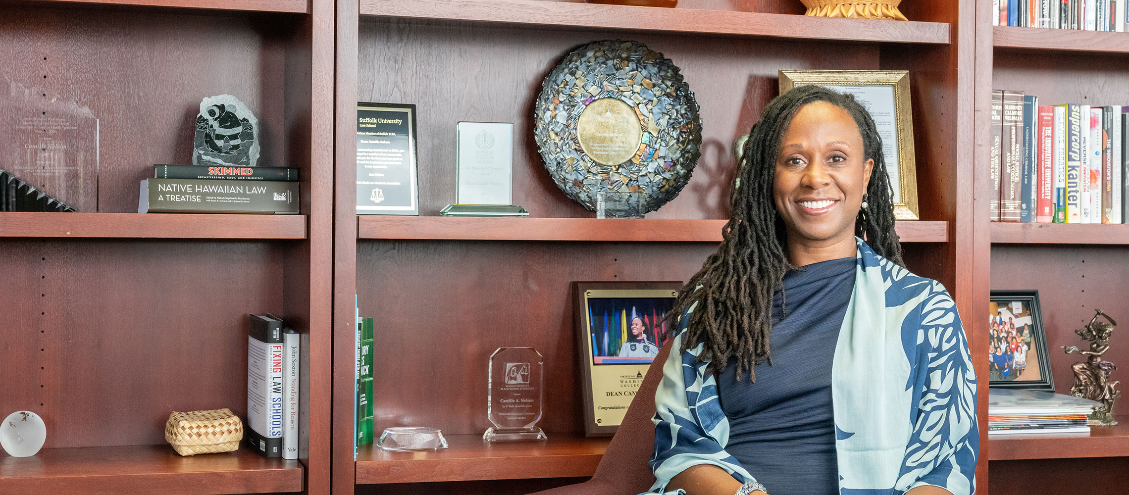 photo portrait of Camille Nelson in her office