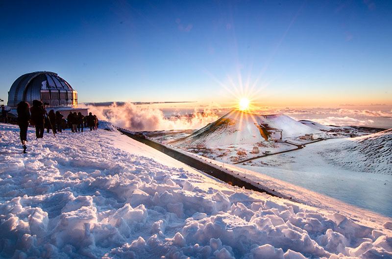 snowy summit of Maunakea