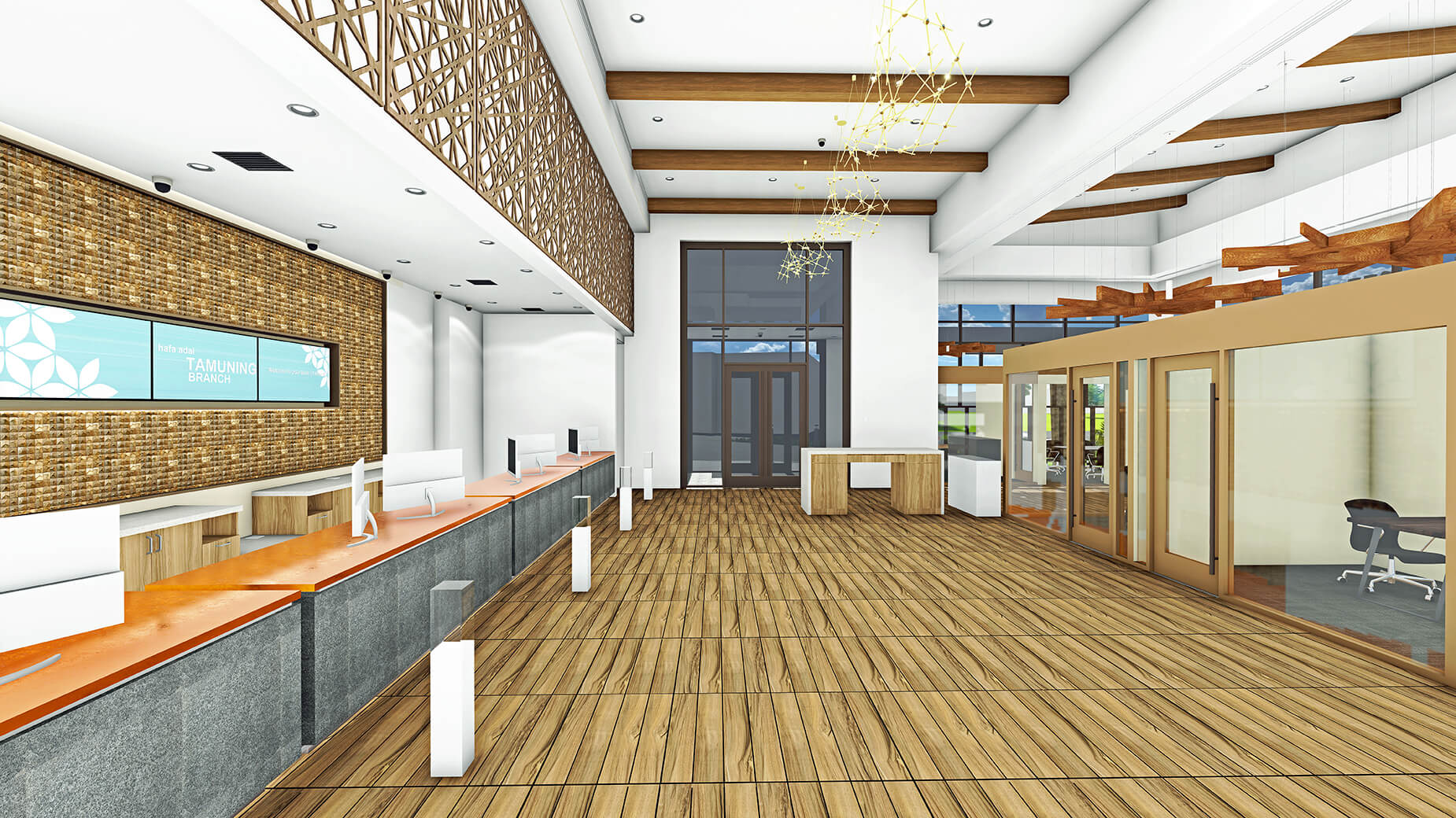 Tamuning Branch Interior Rendering