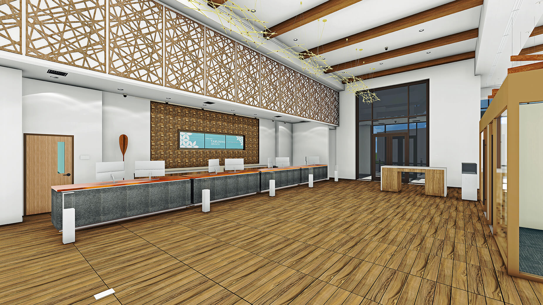 Tamuning Branch Interior Rendering