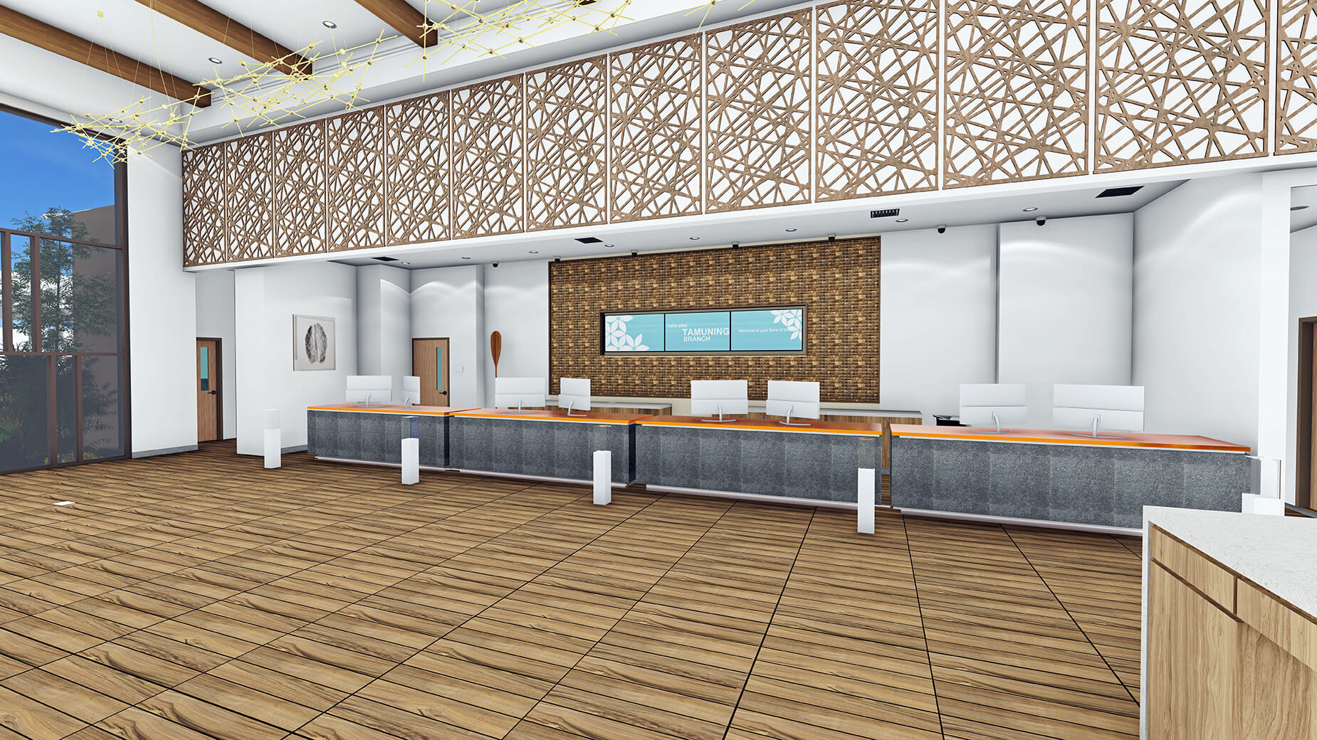 Tamuning Branch Interior Rendering