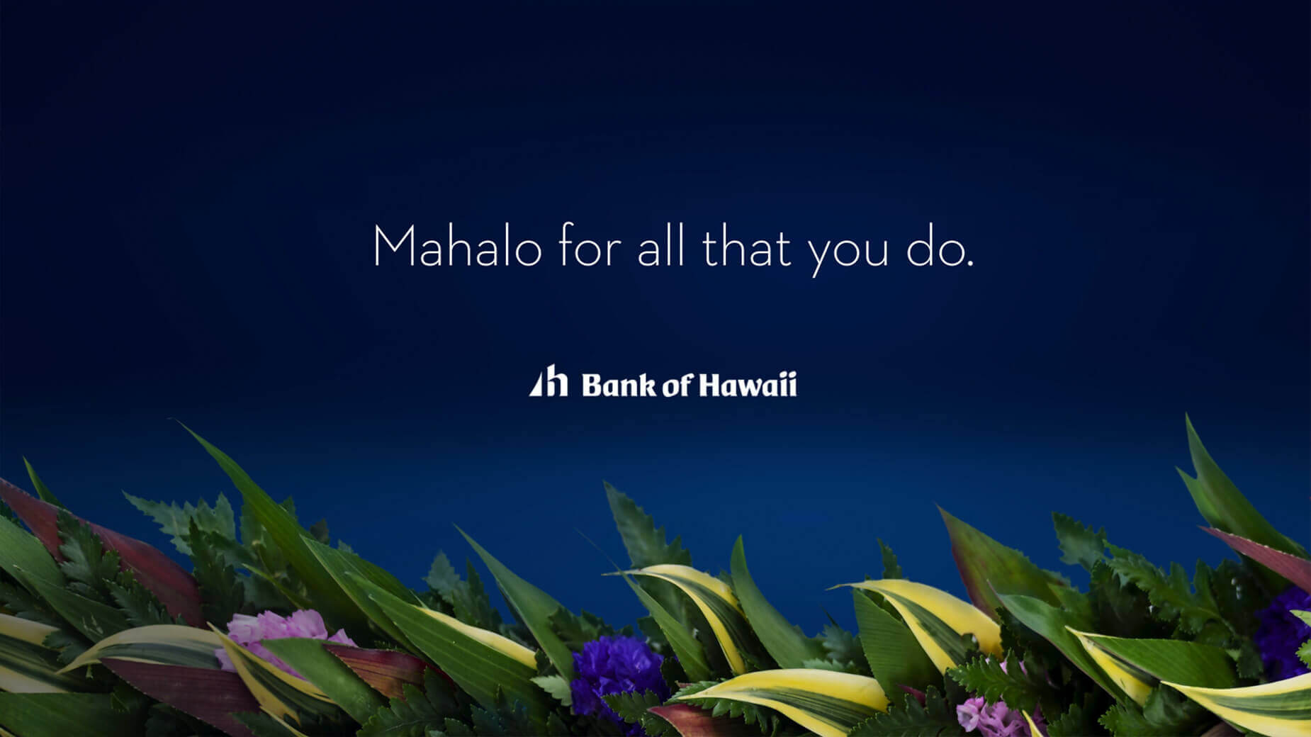 Mahalo for all that you do.