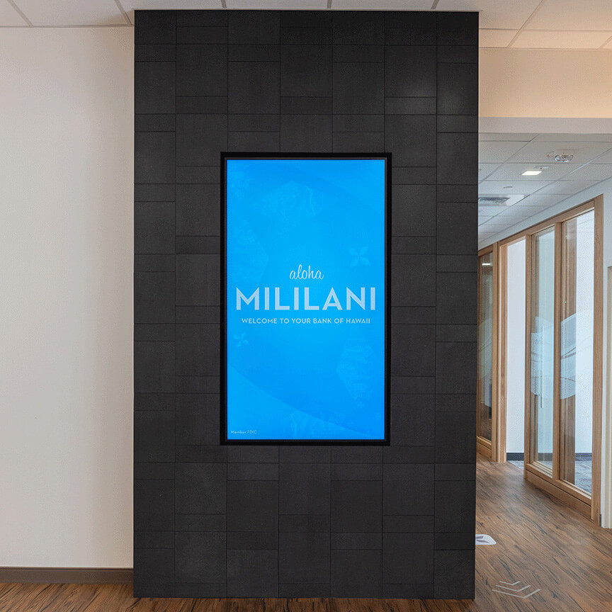 Mililani Branch digital screens