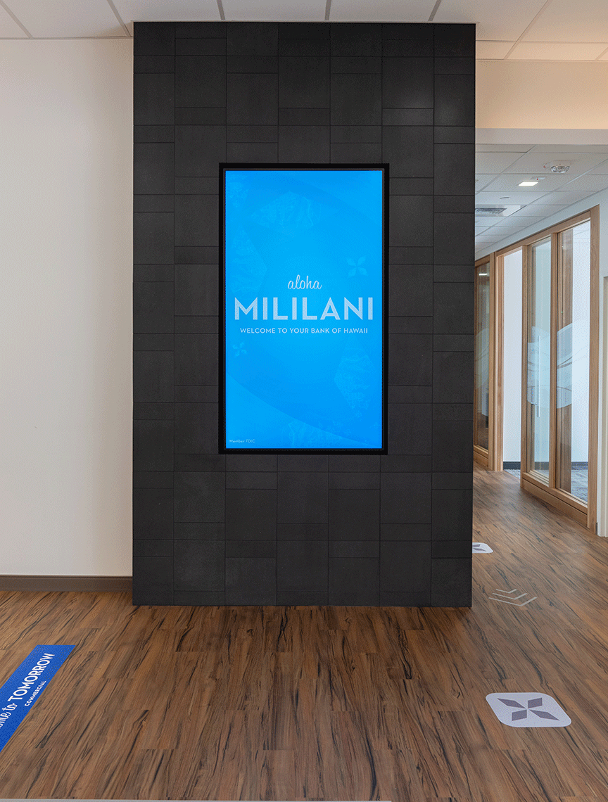 Mililani Branch digital screens