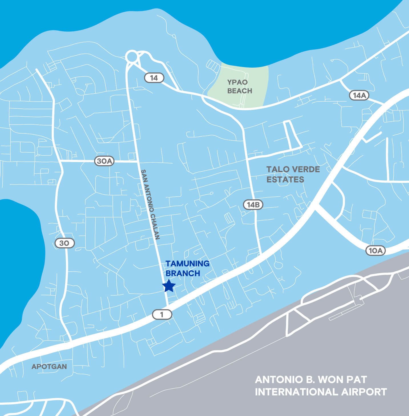 Tamuning Branch map