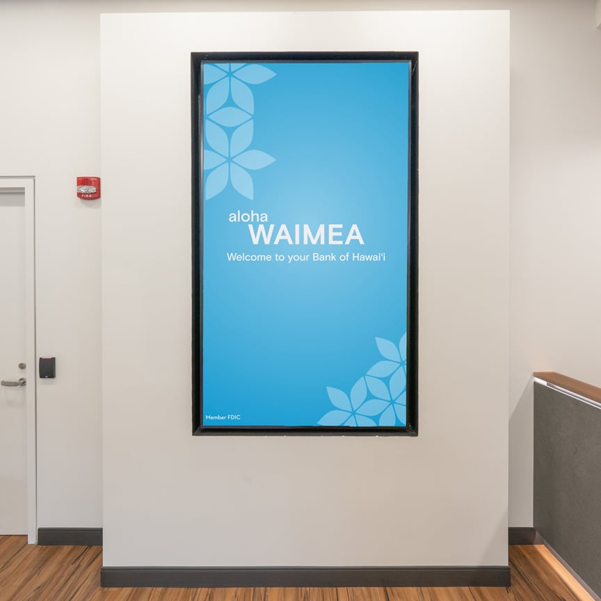 Waimea Branch modern technology digital screens