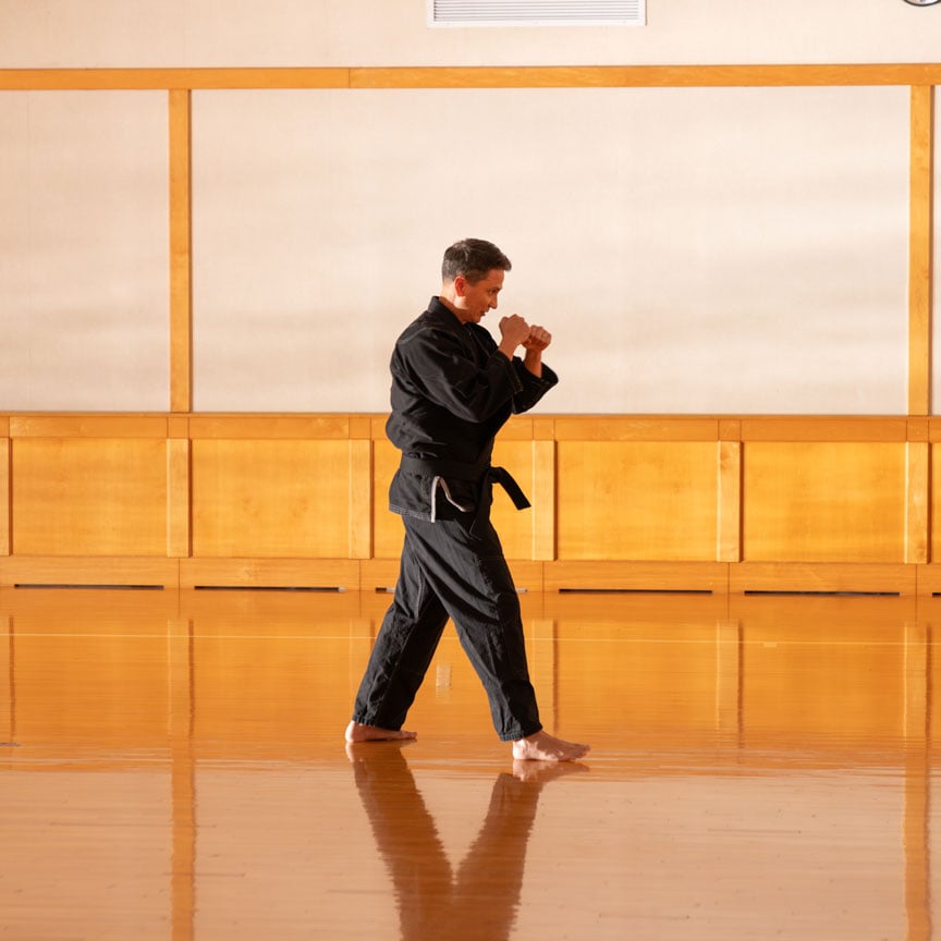 Chris Otto in karate dojo