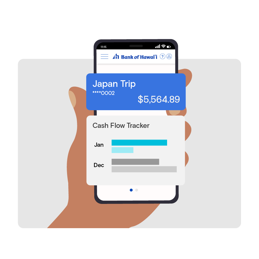 phone with budget goal illustration
