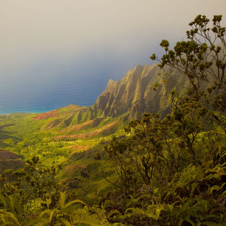 Na Pali coast view from mountain