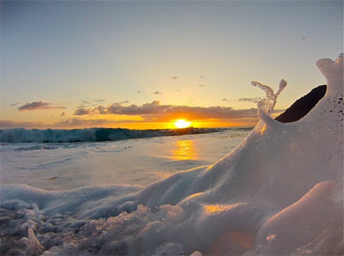 beach sunset scene